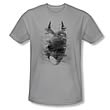 Batman Dark Knight Rises Bat Head Gray T-Shirt